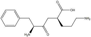 (2S)-5-Amino-2-[(S)-3-amino-2-oxo-4-phenylbutyl]pentanoic acid Struktur