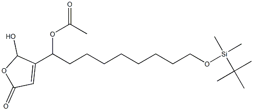 Acetic acid 1-[(2,5-dihydro-2-hydroxy-5-oxofuran)-3-yl]-9-(tert-butyldimethylsiloxy)nonyl ester
