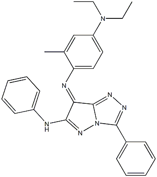 (7Z)-7-[[2-Methyl-4-(diethylamino)phenyl]imino]-N,3-diphenyl-7H-pyrazolo[5,1-c]-1,2,4-triazol-6-amine Structure