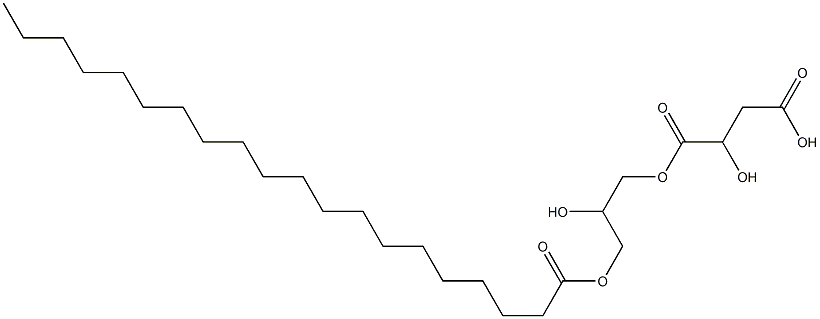 L-Malic acid hydrogen 1-(2-hydroxy-3-icosanoyloxypropyl) ester 结构式