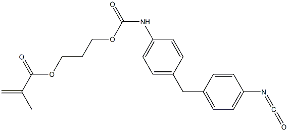 Methacrylic acid 3-[p-(p-isocyanatobenzyl)phenylcarbamoyloxy]propyl ester Structure