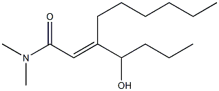 (E)-N,N-ジメチル-3-(1-ヒドロキシブチル)-2-ノネンアミド 化学構造式