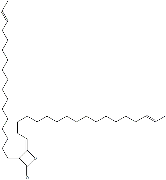 3-(15-Heptadecenyl)-4-(16-octadecen-1-ylidene)oxetan-2-one Struktur