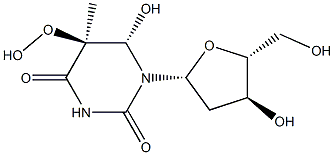 (5S,6S)-5,6-Dihydro-5-hydroperoxy-6-hydroxythymidine 结构式