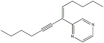 2-[(Z)-1-ペンチリデン-2-ヘプチニル]ピラジン 化学構造式