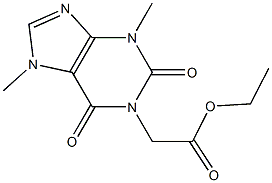 1-(Ethoxycarbonylmethyl)-3,7-dimethylxanthine Structure
