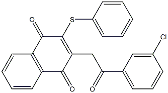 2-Phenylthio-3-[(3-chlorophenylcarbonyl)methyl]-1,4-naphthoquinone