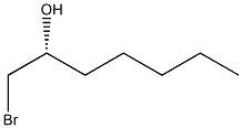 [R,(+)]-1-ブロモ-2-ヘプタノール 化学構造式