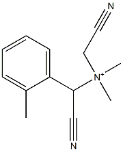 [o-Tolylcyanomethyl](cyanomethyl)dimethylaminium Struktur