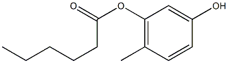 Hexanoic acid 3-hydroxy-6-methylphenyl ester Structure