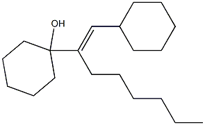 1-[1-[(E)-Cyclohexylmethylene]heptyl]cyclohexanol Struktur