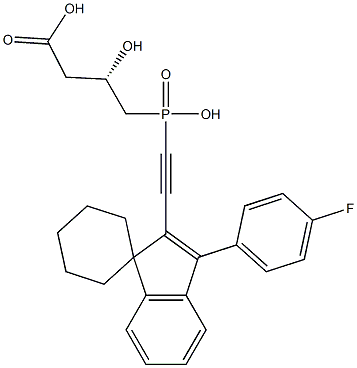 (3S)-3-Hydroxy-4-[hydroxy[[3-(4-fluorophenyl)spiro[1H-indene-1,1'-cyclohexan]-2-yl]ethynyl]phosphinyl]butyric acid