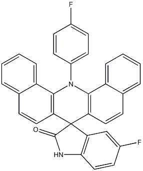 5'-Fluoro-14-(4-fluorophenyl)spiro[dibenz[c,h]acridine-7(14H),3'-[3H]indol]-2'(1'H)-one Structure