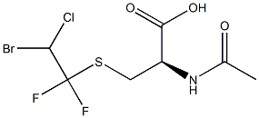 N-Acetyl-3-[(2-bromo-2-chloro-1,1-difluoroethyl)thio]-L-alanine Struktur