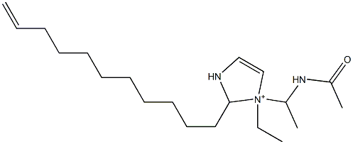 1-[1-(Acetylamino)ethyl]-1-ethyl-2-(10-undecenyl)-4-imidazoline-1-ium Structure
