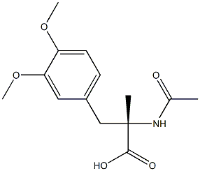 (2S)-2-(Acetylamino)-2-methyl-3-(3,4-dimethoxyphenyl)propionic acid Struktur