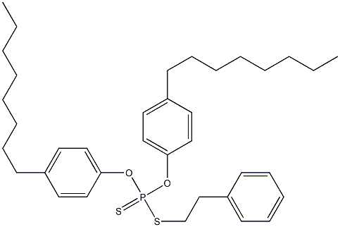 Dithiophosphoric acid O,O-bis(4-octylphenyl)S-(2-phenylethyl) ester Structure