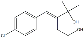 3-(4-クロロフェニル)メチレン-2-メチルペンタン-2,5-ジオール 化学構造式