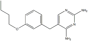 2,4-Diamino-5-[3-butoxybenzyl]pyrimidine Struktur