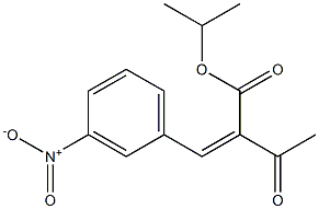 (Z)-2-アセチル-3-(3-ニトロフェニル)アクリル酸イソプロピル 化学構造式