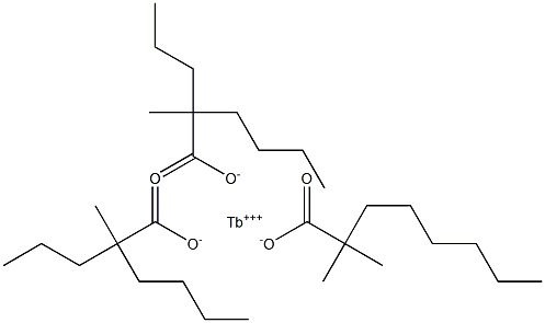 Terbium(III)2,2-dimethyloctanoate=bis(2-methyl-2-propylhexanoate) Struktur