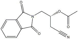 Acetic acid (R)-1-(cyanomethyl)-2-[(1,3-dihydro-1,3-dioxo-2H-isoindol)-2-yl]ethyl ester Structure