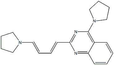 (1E,3E)-1-(Pyrrolidin-1-yl)-4-[4-(pyrrolidin-1-yl)quinazolin-2-yl]-1,3-butadiene Struktur