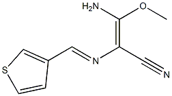 (E)-3-Amino-3-methoxy-2-[(3-thienyl)methyleneamino]propenenitrile Struktur