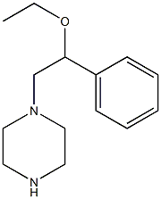 1-(2-エトキシ-2-フェニルエチル)ピペラジン 化学構造式
