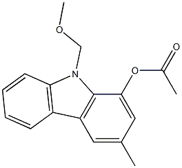 1-Acetoxy-9-(methoxymethyl)-3-methyl-9H-carbazole Structure