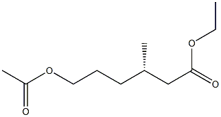 [S,(-)]-6-(Acetyloxy)-3-methylhexanoic acid ethyl ester Struktur