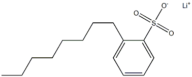 2-オクチルベンゼンスルホン酸リチウム 化学構造式