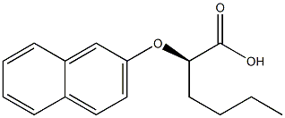 [R,(+)]-2-(2-ナフチルオキシ)ヘキサン酸 化学構造式