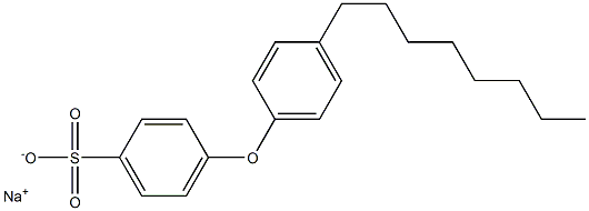 4-(4-オクチルフェノキシ)ベンゼンスルホン酸ナトリウム 化学構造式