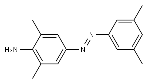 4-(3,5-キシリルアゾ)-2,6-ジメチルベンゼンアミン 化学構造式