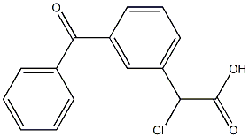 2-(m-Benzoylphenyl)-2-chloroacetic acid Struktur