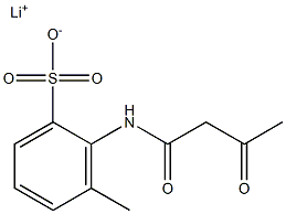 2-(Acetoacetylamino)-3-methylbenzenesulfonic acid lithium salt Struktur