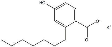 2-Heptyl-4-hydroxybenzoic acid potassium salt Structure