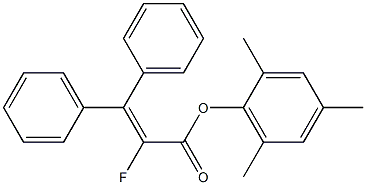 2-Fluoro-3,3-diphenylacrylic acid 2,4,6-trimethylphenyl ester Structure