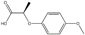 (R)-2-(4-メトキシフェノキシ)プロピオン酸 化学構造式