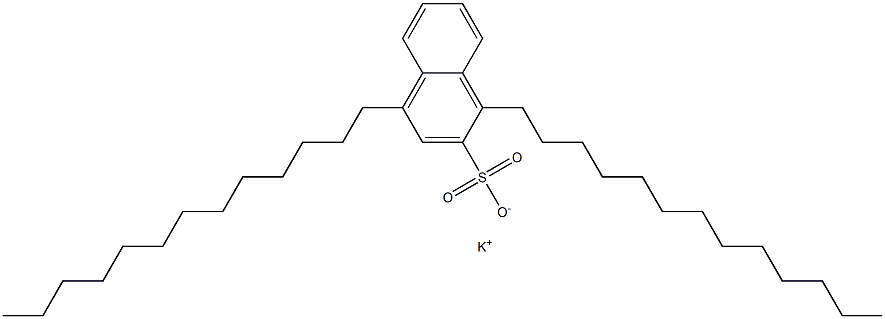 1,4-Ditridecyl-2-naphthalenesulfonic acid potassium salt Structure