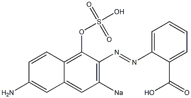 o-(6-Amino-1-hydroxy-3-sodiosulfo-2-naphtylazo)benzoic acid Struktur