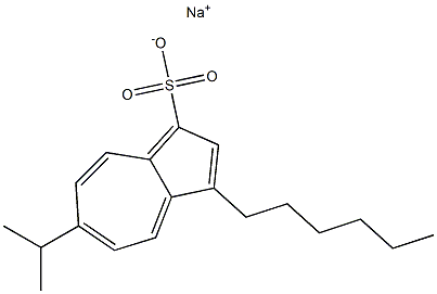 6-Isopropyl-3-hexylazulene-1-sulfonic acid sodium salt Struktur