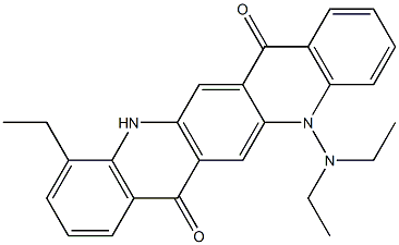 5-(Diethylamino)-11-ethyl-5,12-dihydroquino[2,3-b]acridine-7,14-dione Struktur