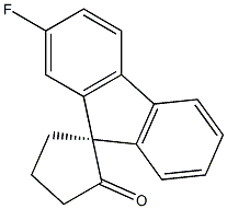 (R)-2-Fluorospiro[9H-fluorene-9,1'-cyclopentan]-2'-one Struktur