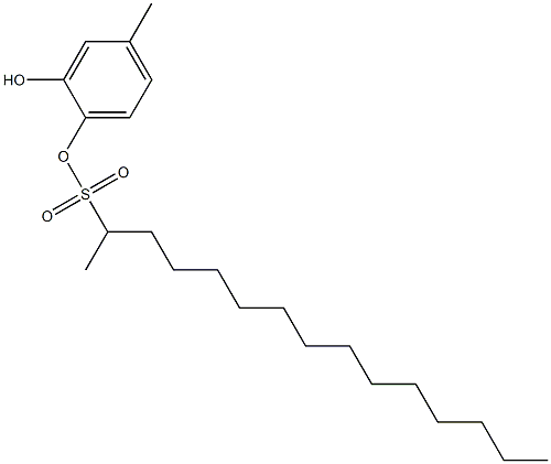 2-Pentadecanesulfonic acid 2-hydroxy-4-methylphenyl ester Structure