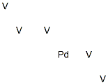 Pentavanadium palladium Struktur
