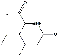 [S,(+)]-2-(Acetylamino)-3-ethylvaleric acid Struktur