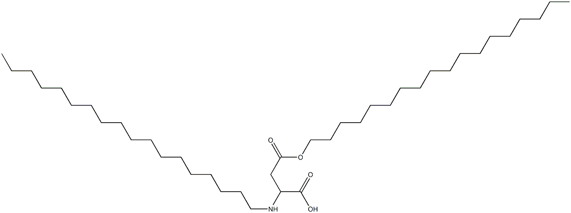2-(オクタデシルアミノ)-3-(オクタデシルオキシカルボニル)プロピオン酸 化学構造式
