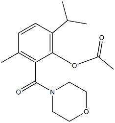  2-(Morpholinocarbonyl)-6-isopropyl-3-methylphenol acetate